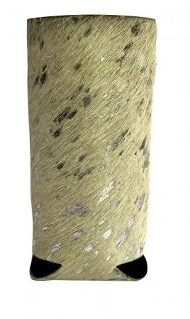 Hair on Cowhide Silver Acid Wash Slim Can Holder.