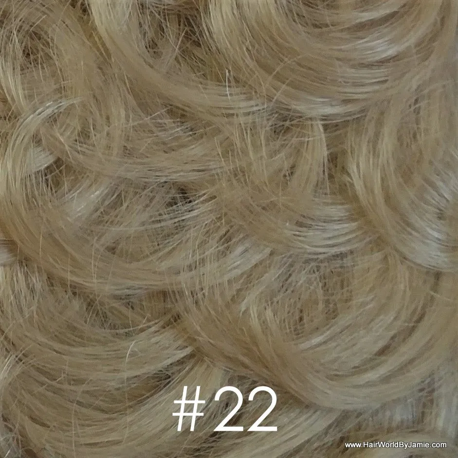 Hair Scrunchie w/Tiny Braids - Braided Scrunchie on Elastic Band