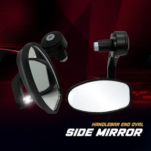 Handlebar End Oval Side Mirror
