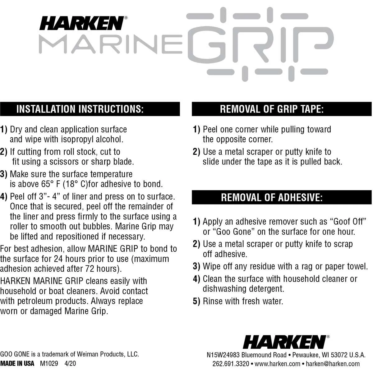 Harken Marine Grip Tape - Grey 2 Inch Wide by the Metre