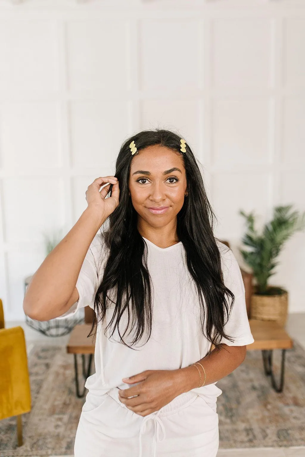 Hazel Blues® |  Wavy Clip Set in Yellow