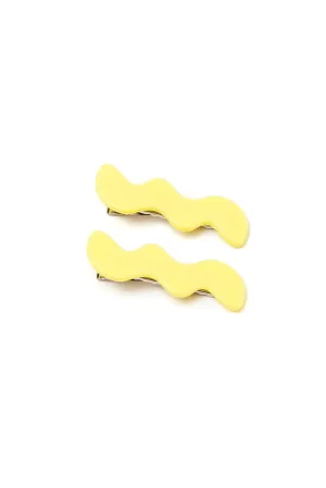 Hazel Blues® |  Wavy Clip Set in Yellow