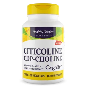 Healthy Origins Cognizin Citicoline, 250mg – 60 Veg Capsules