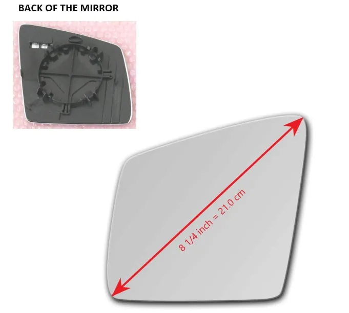 Heated Mirror Glass Similar to OEM for Mercedes-Benz ML250 2015