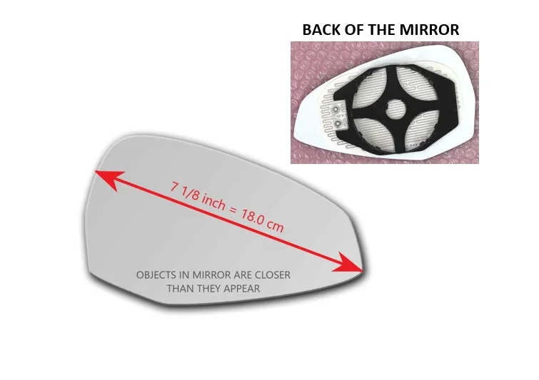Heated Mirror Glass With Plastic Backing Plate Attached for Audi A4 Quattro B9 2017 - 2023