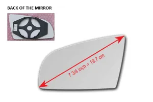 Heated Mirror Glass with Plastic Backing Plate Attached for Audi A6 2006 - 2008