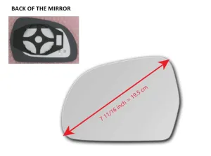 Heated Mirror Glass with Plastic Backing Plate Attached for Audi Q3 Quattro 2015 - 2018