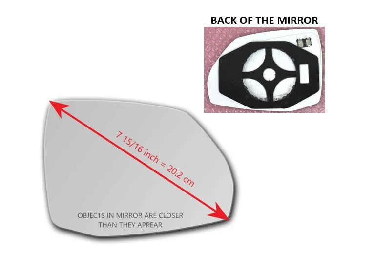 Heated Mirror Glass With Plastic Backing Plate Attached for Audi Q5 2018 - 2023