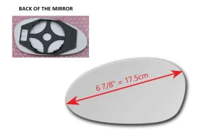 Heated Mirror Glass With Plastic Backing Plate Attached for BMW 328XI 2007 - 2008