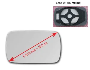 Heated Mirror Glass With Plastic Backing Plate Attached for BMW 528I 1997 - 2000
