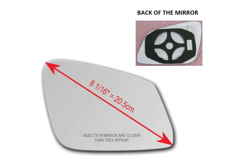Heated Mirror Glass with Plastic Backing Plate Attached for BMW F30 F31 GT F34 F35 340i 2016 - 2018
