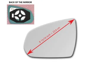 Heated Mirror Glass With Plastic Backing Plate Attached for Cadillac SRX 2010 - 2016
