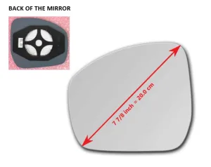 Heated Mirror Glass With Plastic Backing Plate Attached for Land Rover Range Rover 2013 - 2018