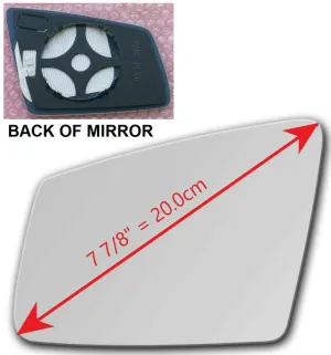 Heated Mirror Glass With Plastic Backing Plate Attached for MERCEDES-BENZ C216 CL550 CL600 CL63 CL65 AMG 2010 - 2014