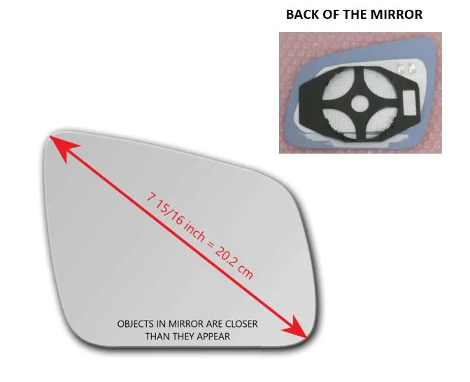 Heated Mirror Glass With Plastic Backing Plate Attached for Mercedes-Benz C250 2010 - 2014