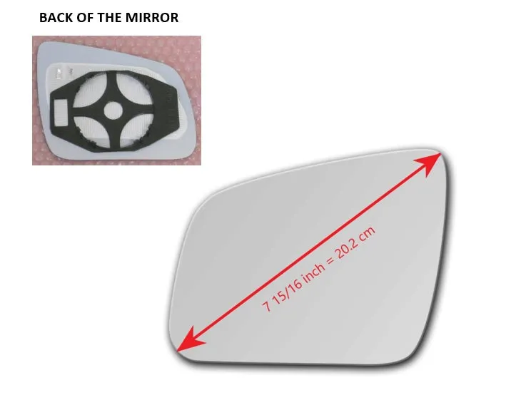 Heated Mirror Glass With Plastic Backing Plate Attached for Mercedes-Benz C250 2010 - 2014