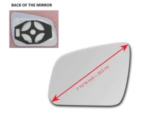 Heated Mirror Glass With Plastic Backing Plate Attached for Mercedes-Benz C250 2010 - 2014