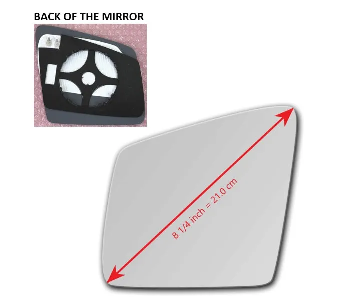 Heated Mirror Glass With Plastic Backing Plate Attached for Mercedes-Benz GLS450 2017 - 2019
