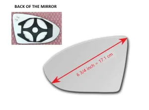 Heated Mirror Glass With Plastic Backing Plate Attached for Volkswagen Golf Alltrack 2017 - 2019