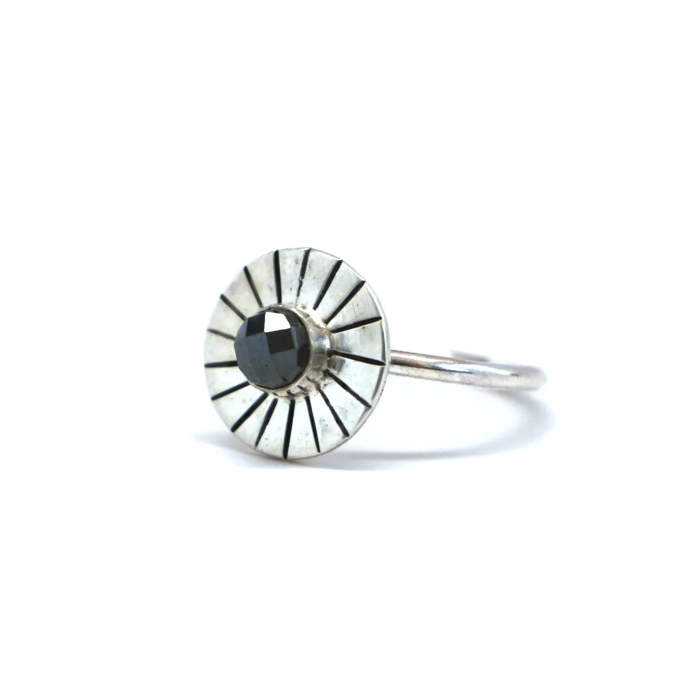 Hematite Burst Ring - Size 7
