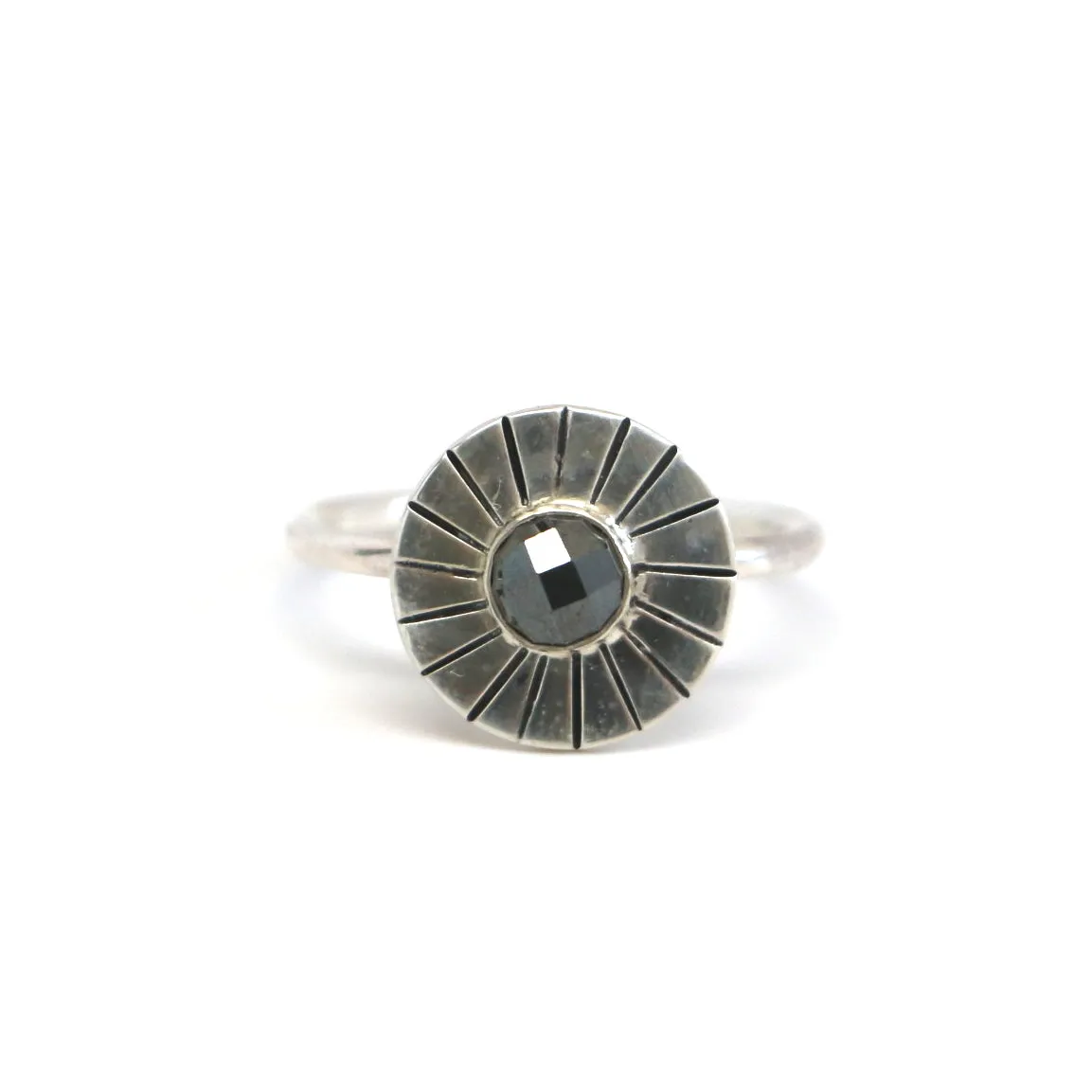 Hematite Burst Ring - Size 7