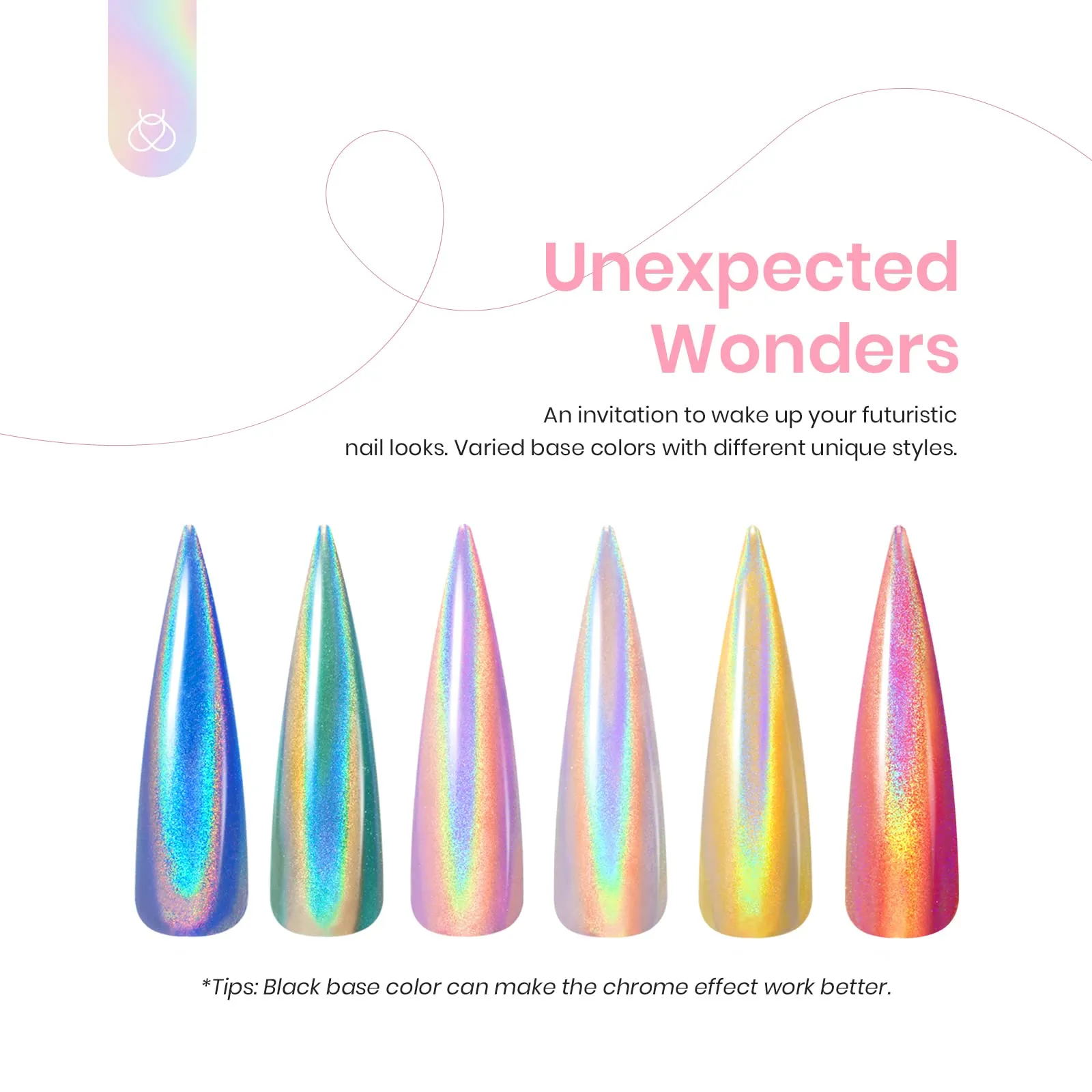 Holographic Effect - Chrome Nail Powder