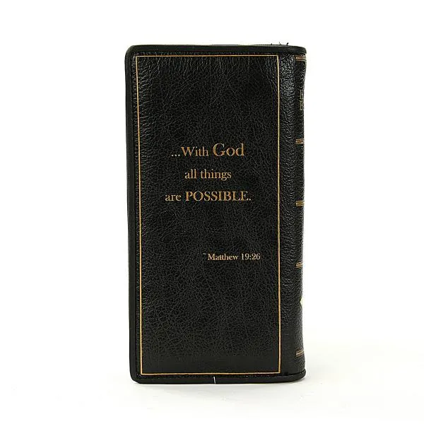 Holy Bible Wallet - Black
