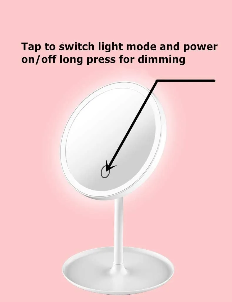 Homlly Basic LED Lights Table Beauty Mirror