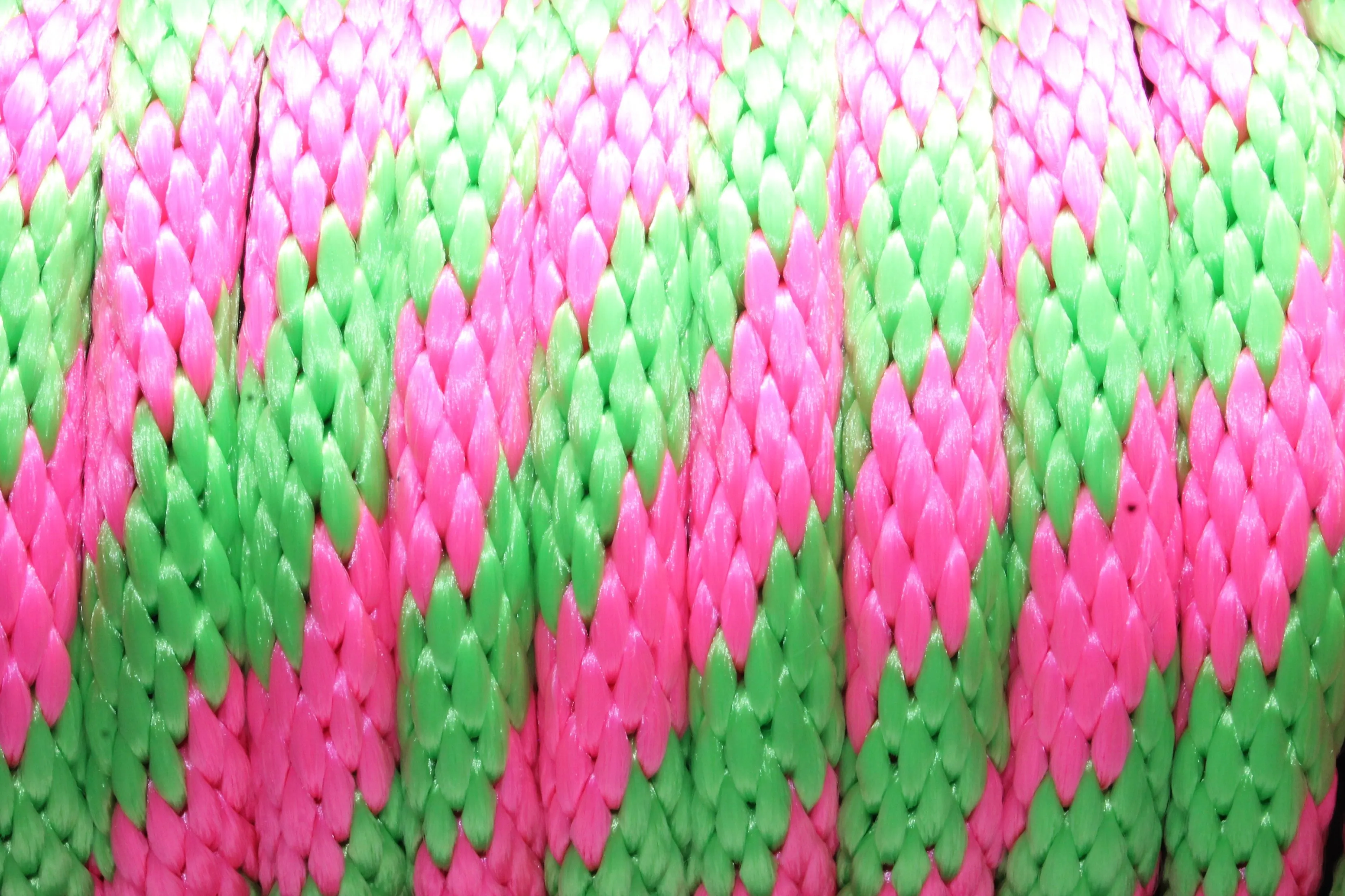 Hot Pink and Lime Solid Braided Multifilament Polypropylene Rope