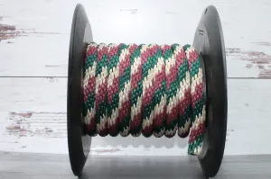 Hunter Green, Burgundy & Tan Solid Braided Multifilament Polypropylene Rope