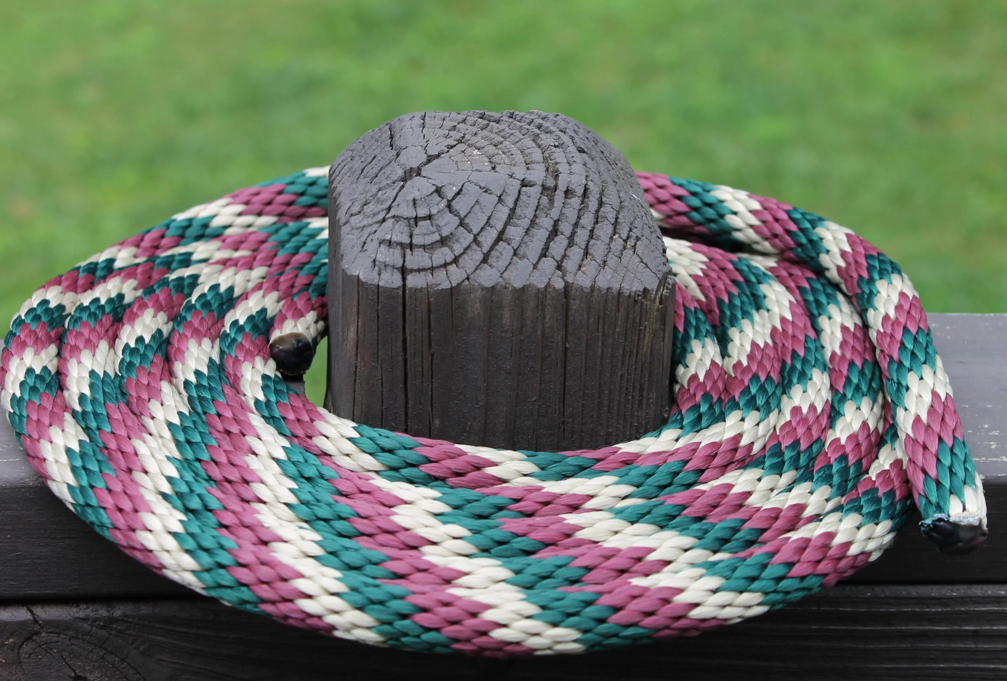 Hunter Green, Burgundy & Tan Solid Braided Multifilament Polypropylene Rope