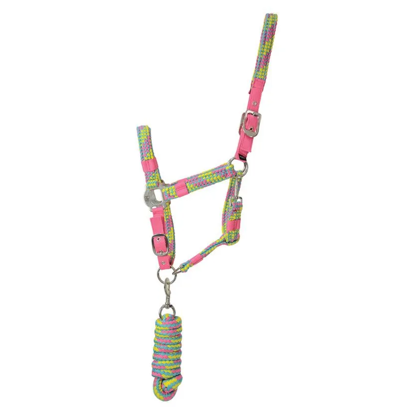Hy Multicolour Adjustable Head Collar with Rope