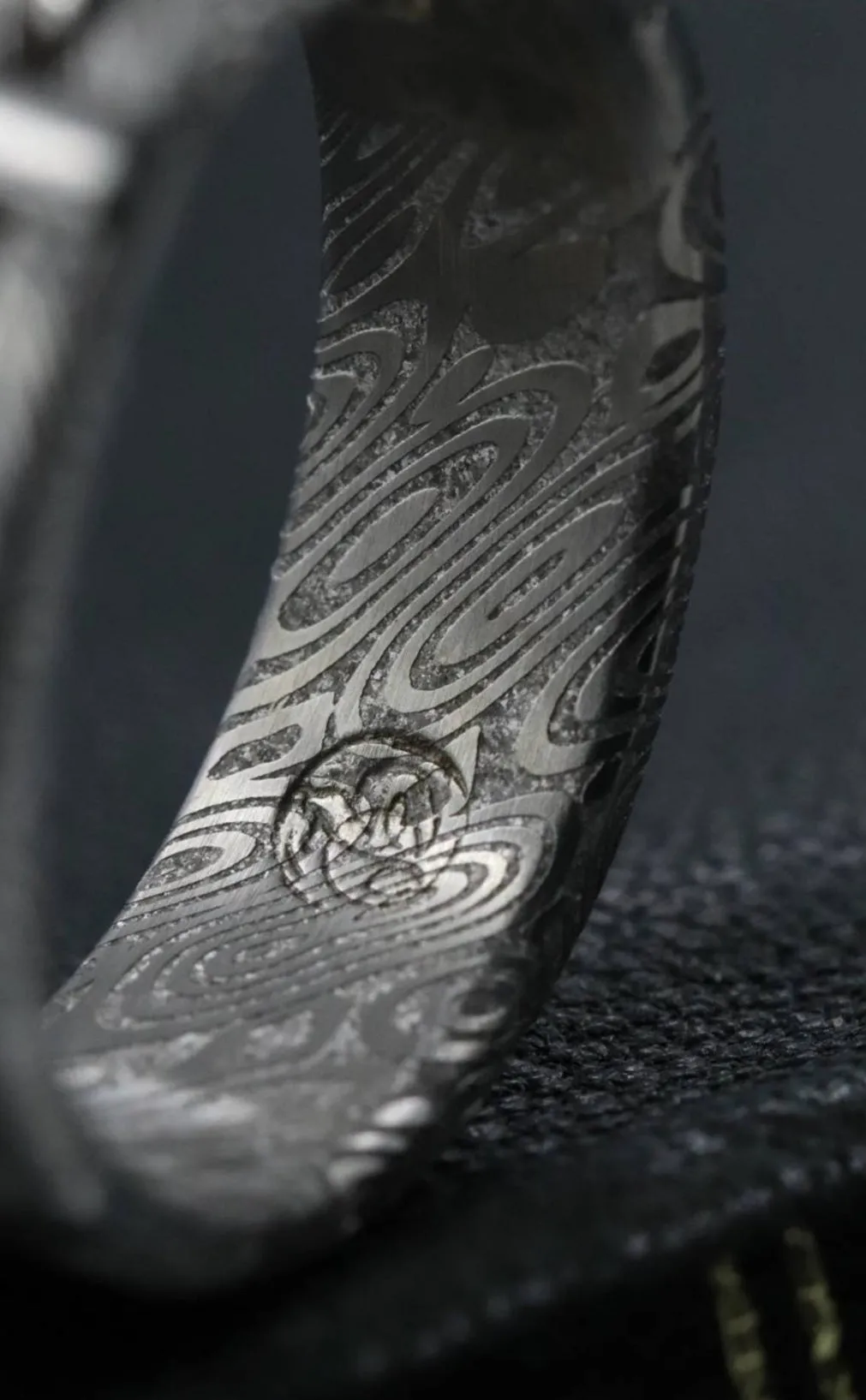 Hybrid "BREGDAN" handmade braided ring,  damasteel damascus curb chain ring celtic rings braided rings