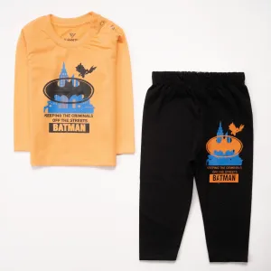 Infant Baba Printed Full Sleeve Suit (Batman)