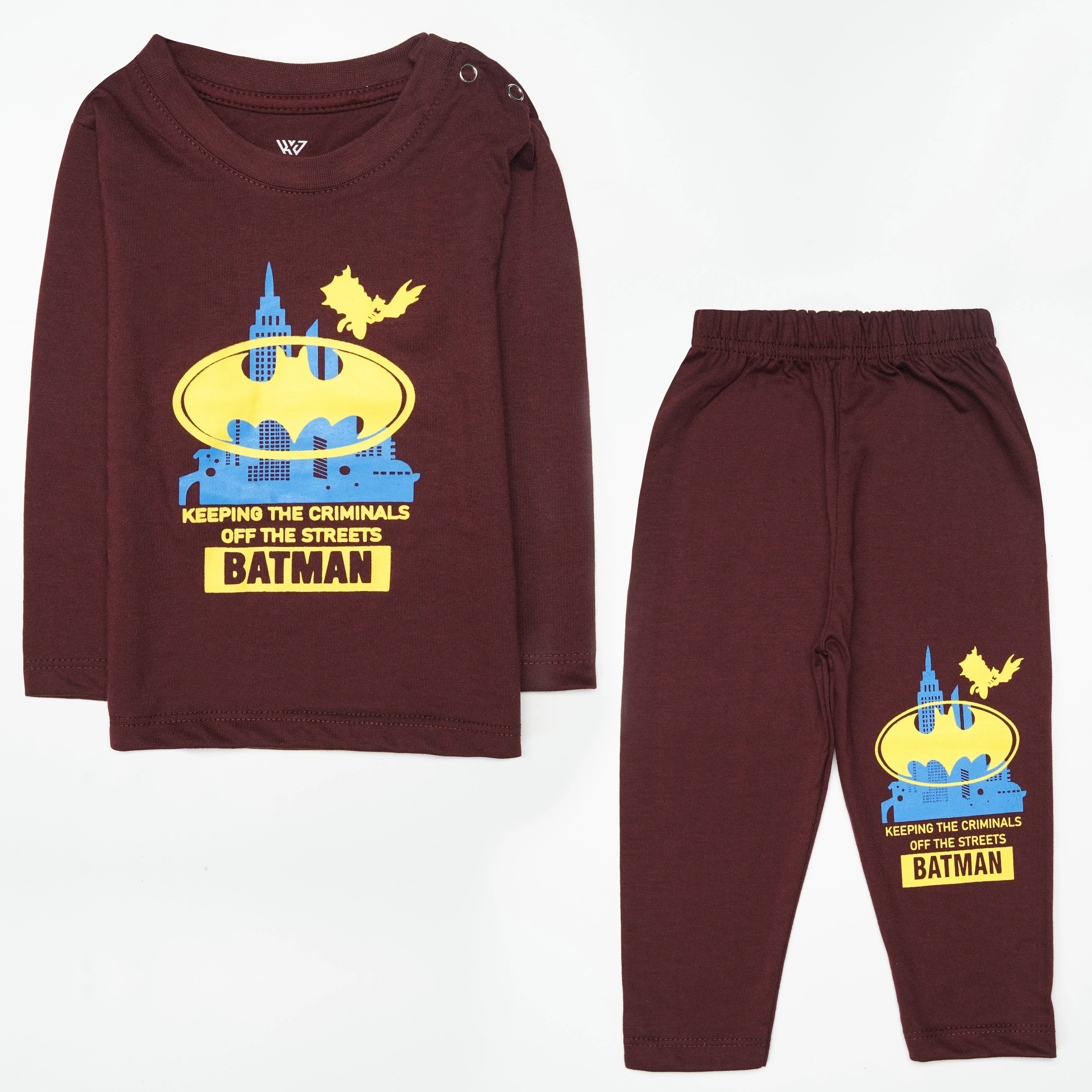 Infant Baba Printed Full Sleeve Suit (Batman)