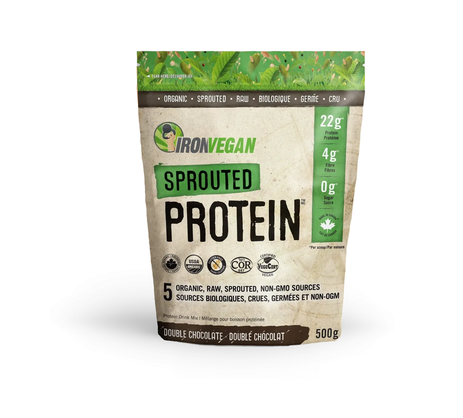 Iron Vegan Sprouted Protein - Double Chocolate