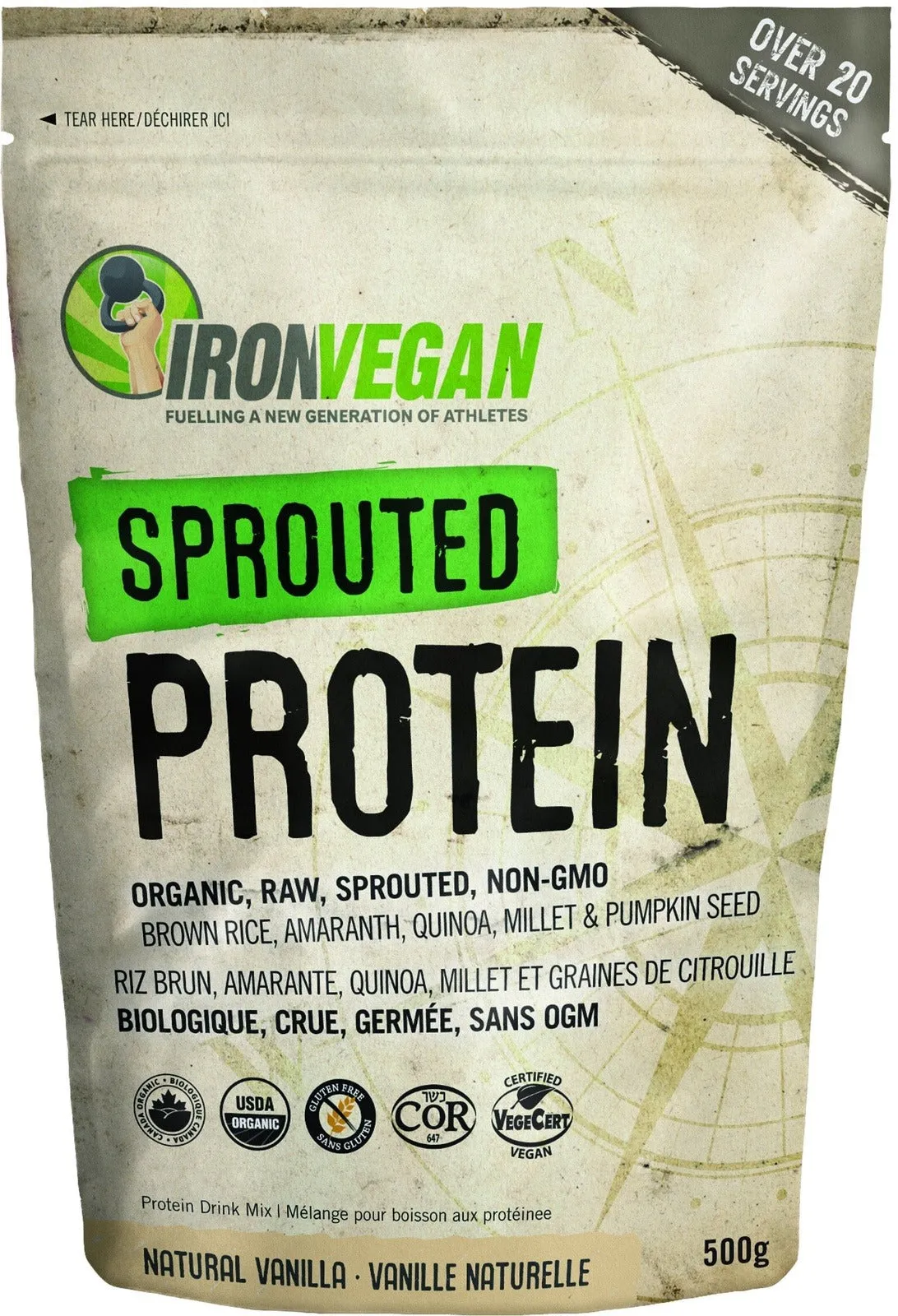 Iron Vegan Sprouted Protein - Natural Vanilla