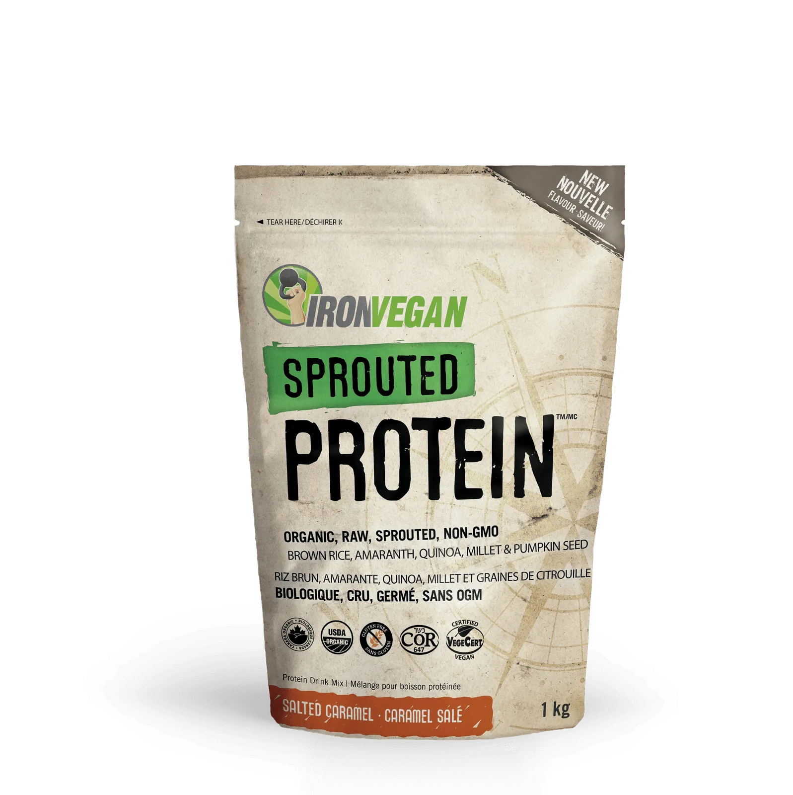 Iron Vegan Sprouted Protein - Salted Caramel
