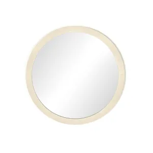 Ivory Linen Wall Mirror