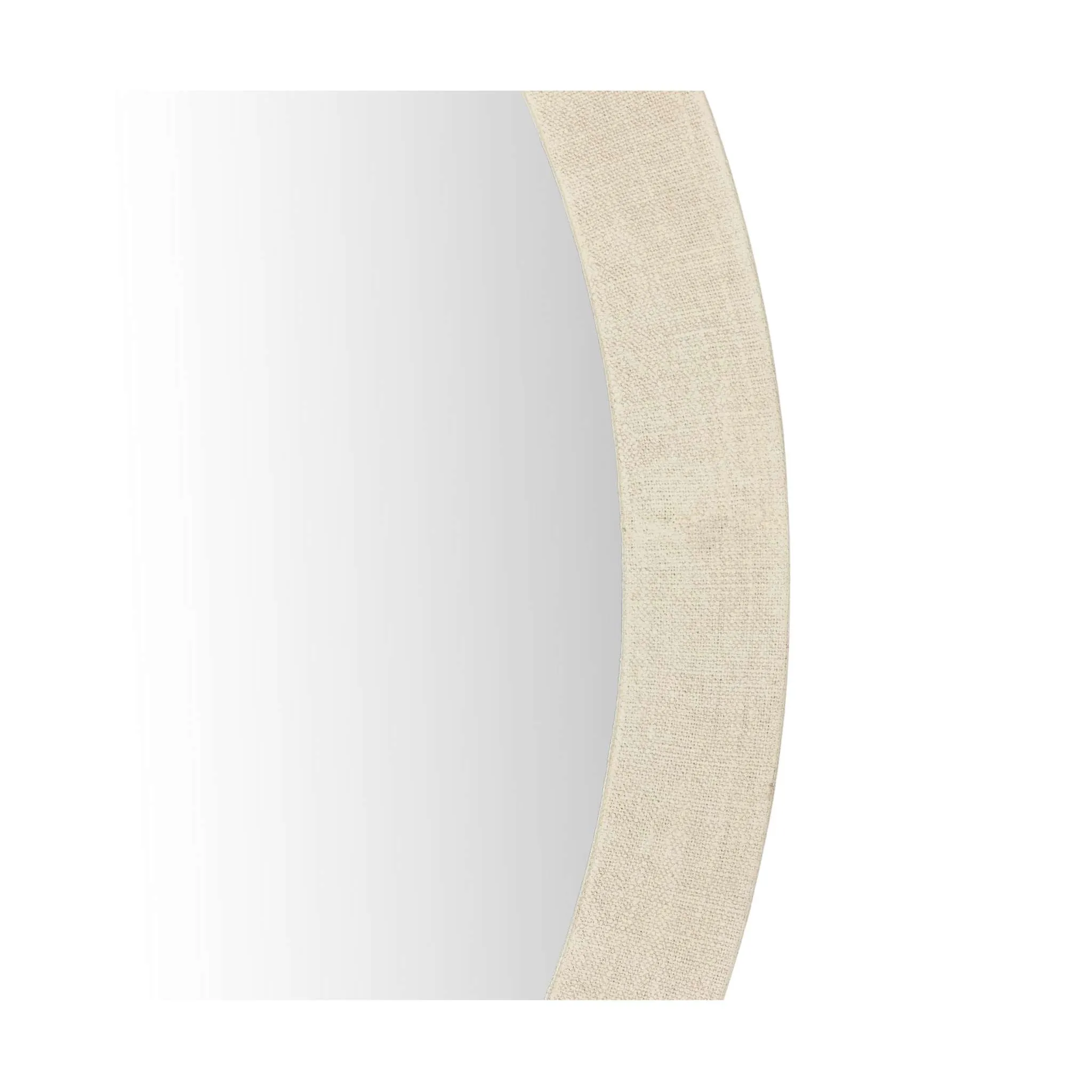 Ivory Linen Wall Mirror