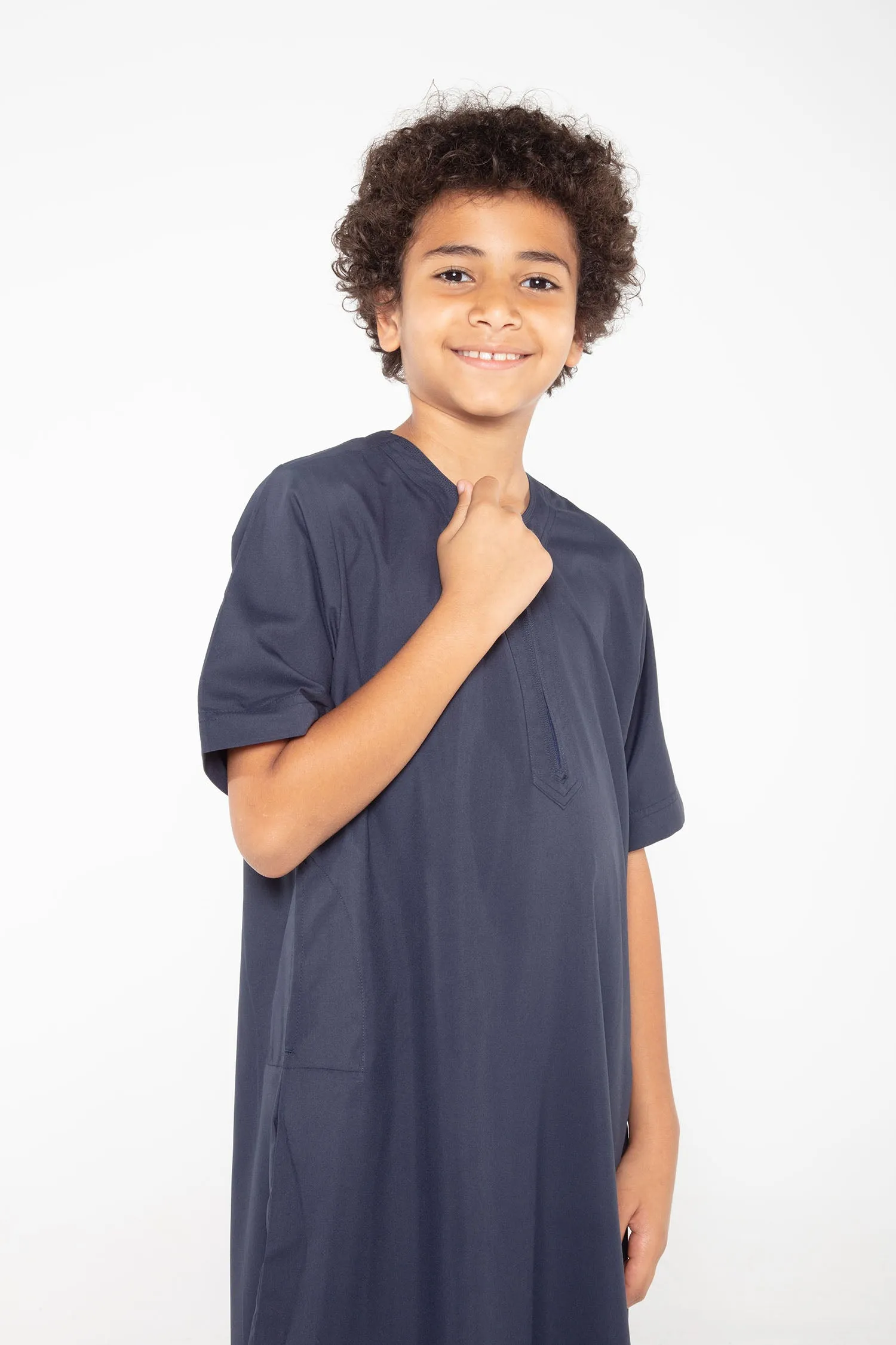 J110 Boys Cyan Short Sleeve