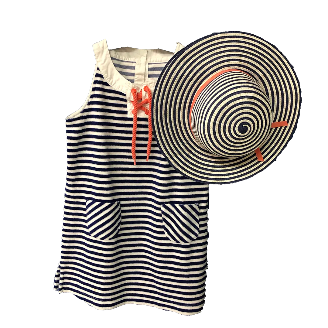 Janie & Jack - 2Mcx Robe Ratine   Chapeau 5a