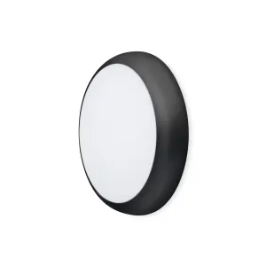 JCC JC070277 RadiaLED Rapid Pro Slim 12/18W IP65 3000/4000/5700K 300­Ø Ph/Cell Emergency BLK rim
