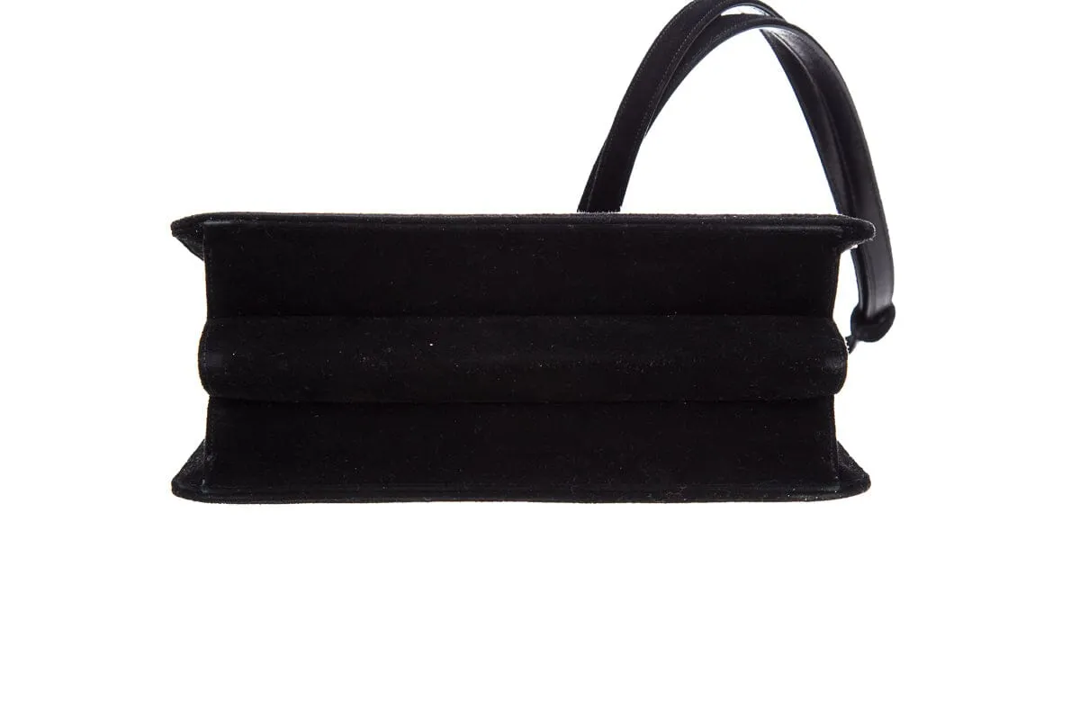 Judith Leiber Black Suede Handbag