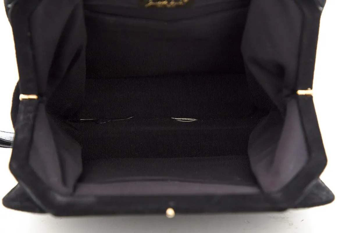 Judith Leiber Black Suede Handbag