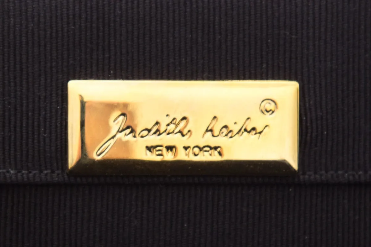 Judith Leiber Black Suede Handbag