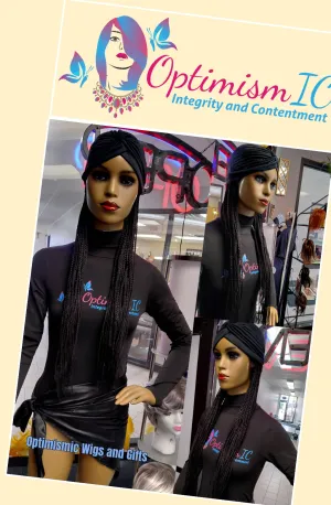 Kiana black Braided Caps Synthetic 32 inch Wigs $59