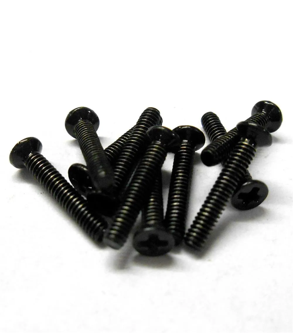 KM212 M2 x 12mm 2 x 12 Black Cross Flat Head Countersunk Screw 10 Metric Thread