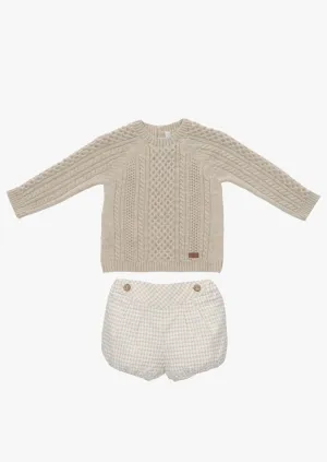 Knitted Jumper and Shorts Set