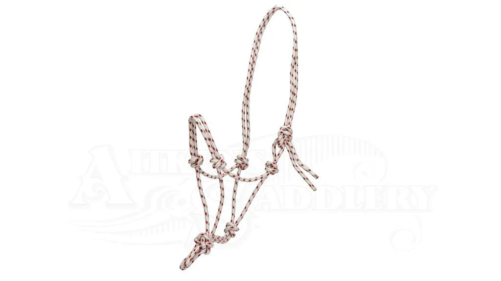 Knotted Rope Halter White Fleck